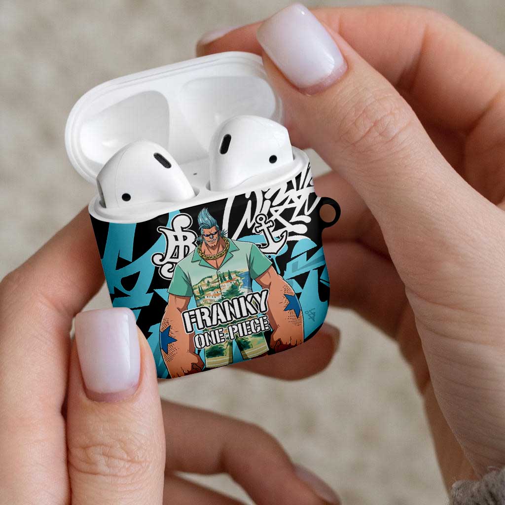 Franky One Piece AirPods Case Graffiti Street Art Anime Collage