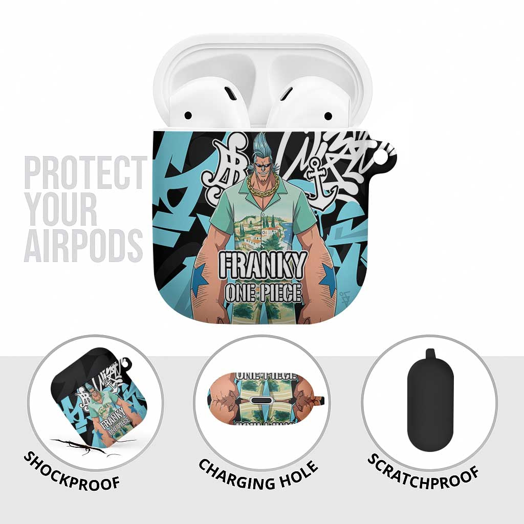 Franky One Piece AirPods Case Graffiti Street Art Anime Collage