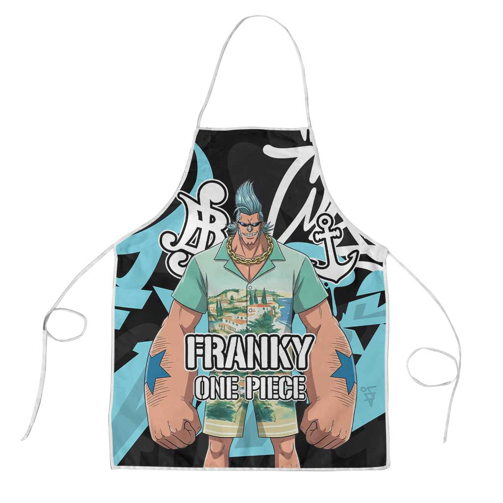 Franky One Piece Apron Graffiti Street Art Anime Collage