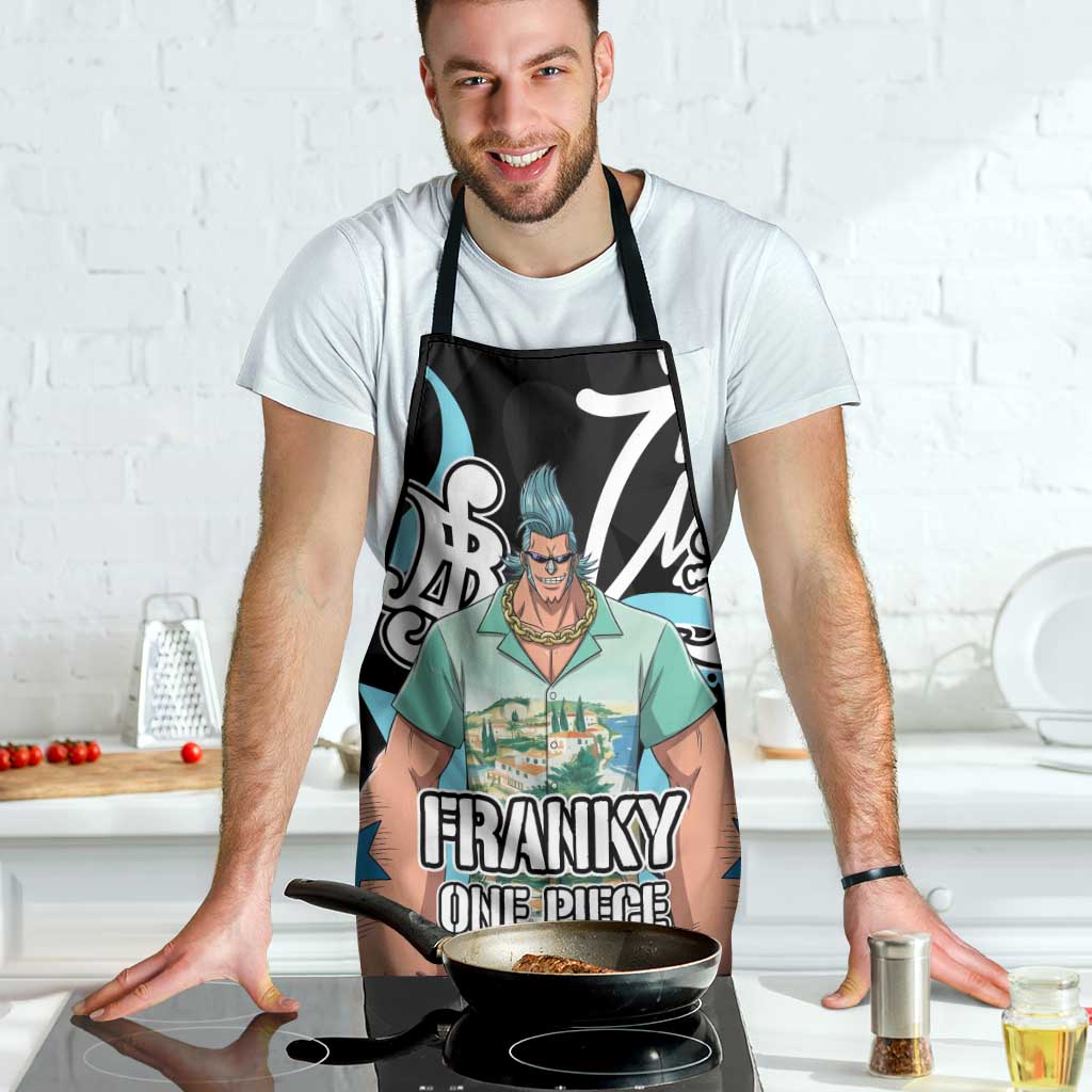 Franky One Piece Apron Graffiti Street Art Anime Collage