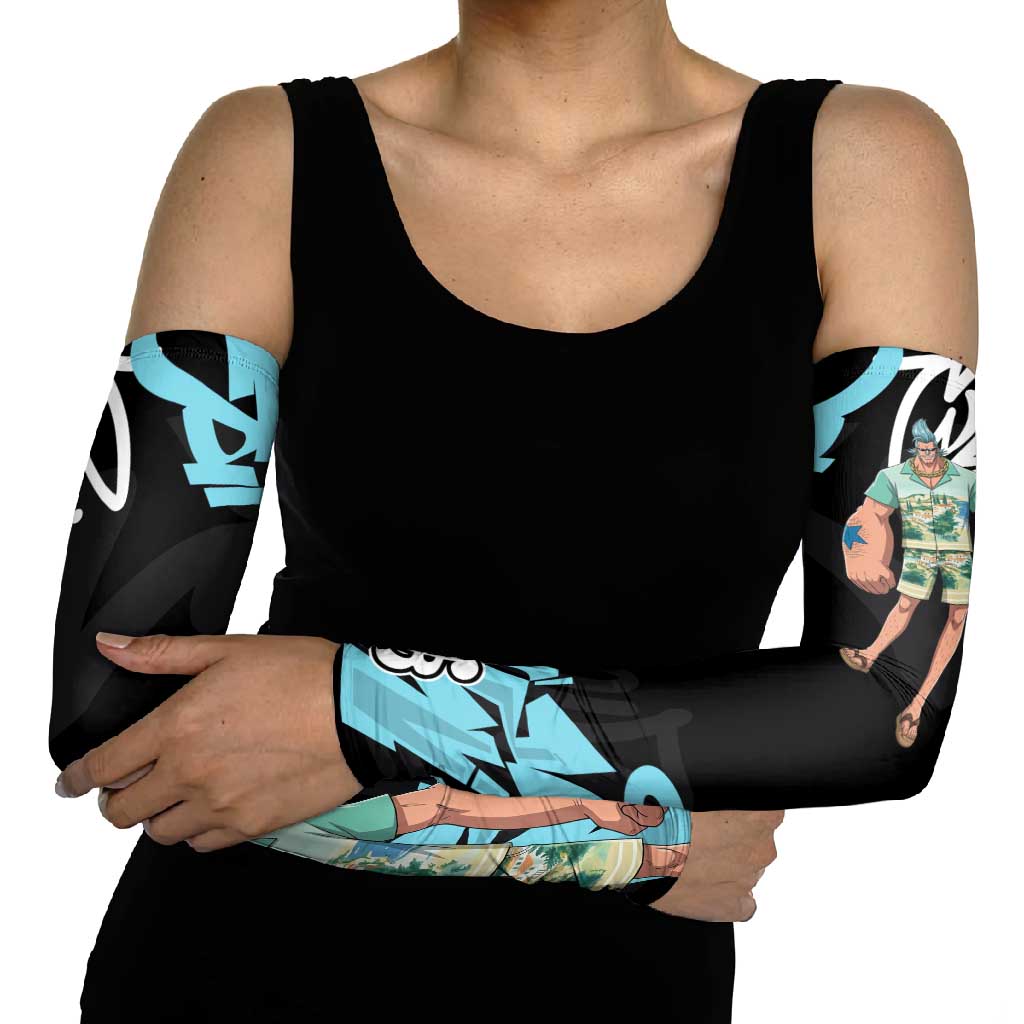 Franky One Piece Arm Sleeves Graffiti Street Art Anime Collage