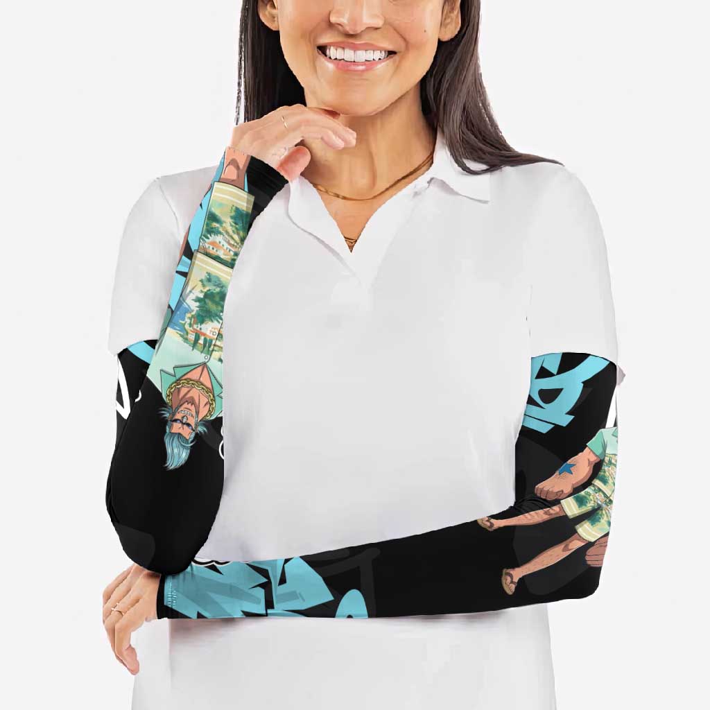 Franky One Piece Arm Sleeves Graffiti Street Art Anime Collage