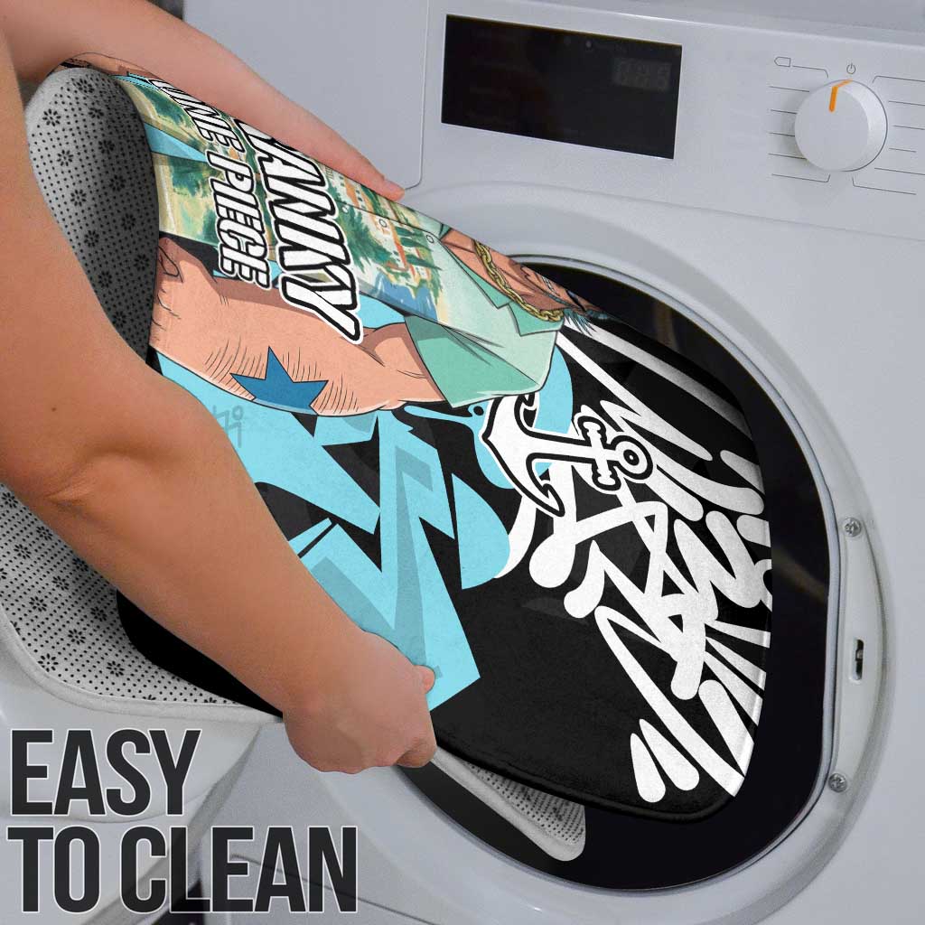 Franky One Piece Bathroom Set Graffiti Street Art Anime Collage