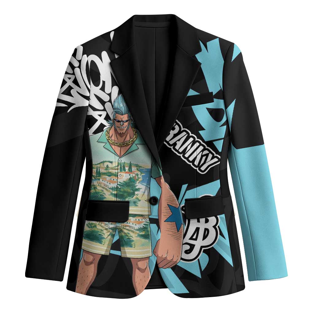 Franky One Piece Blazer Graffiti Street Art Anime Collage