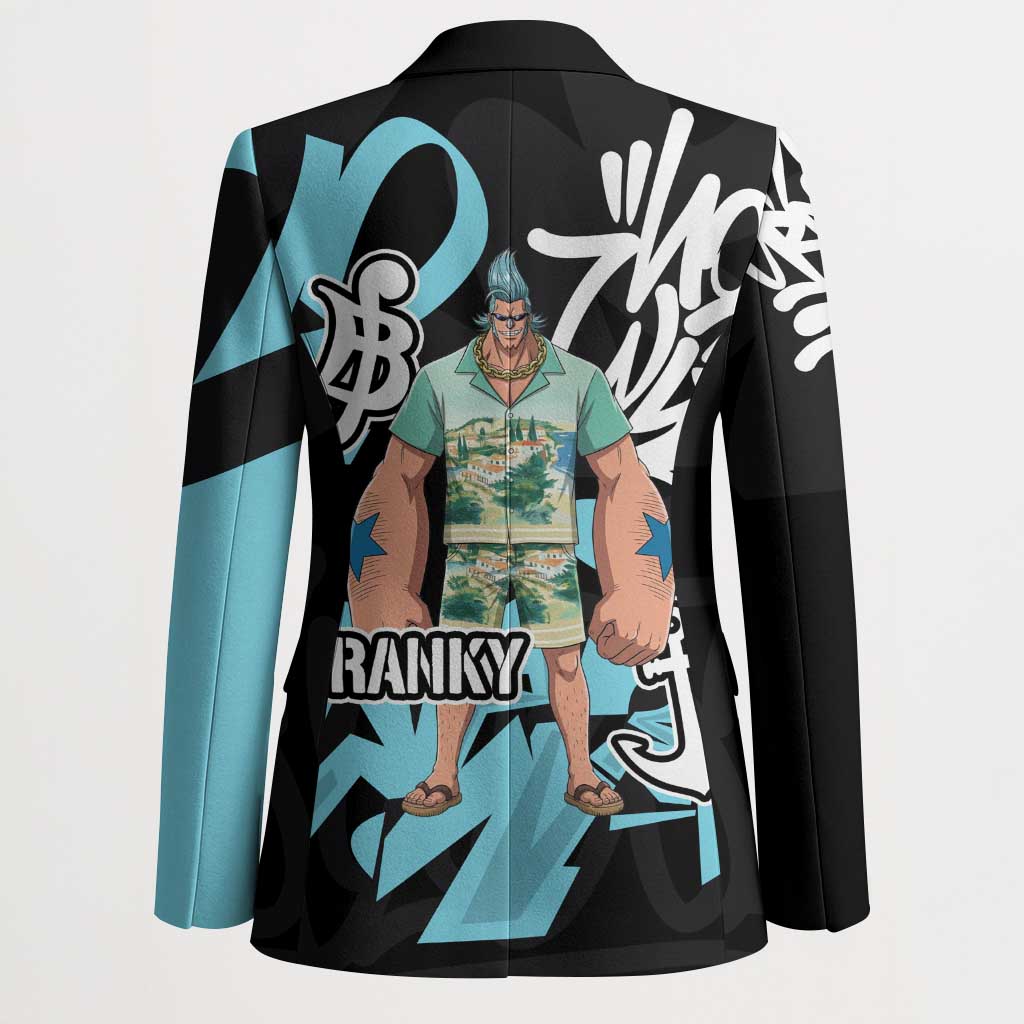 Franky One Piece Blazer Graffiti Street Art Anime Collage