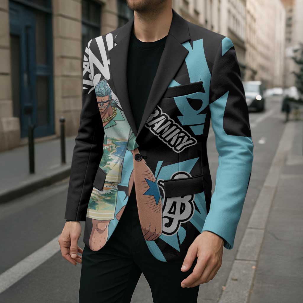 Franky One Piece Blazer Graffiti Street Art Anime Collage