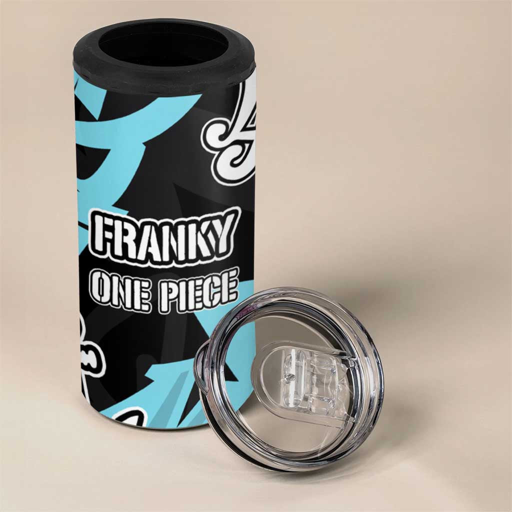 Franky One Piece 4 in 1 Can Cooler Tumbler Graffiti Street Art Anime Collage
