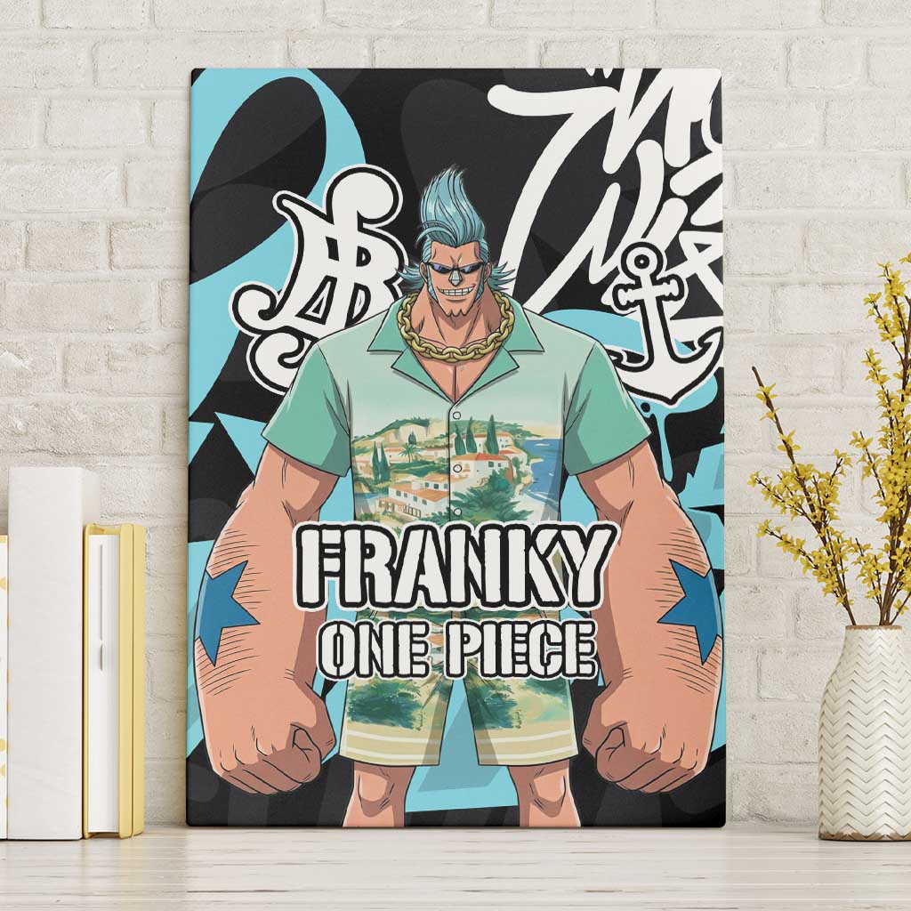 Franky One Piece Canvas Wall Art Graffiti Street Art Anime Collage