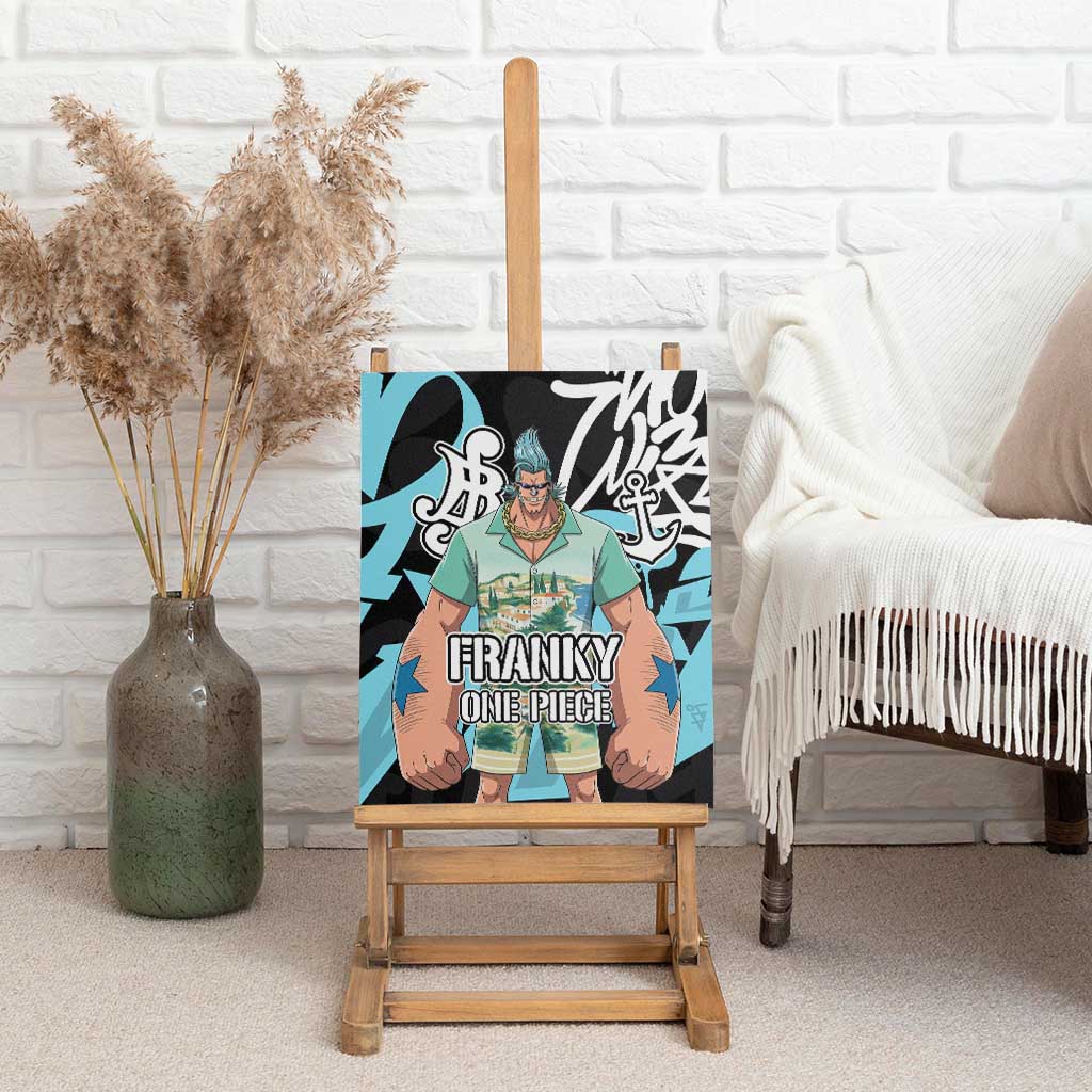 Franky One Piece Canvas Wall Art Graffiti Street Art Anime Collage