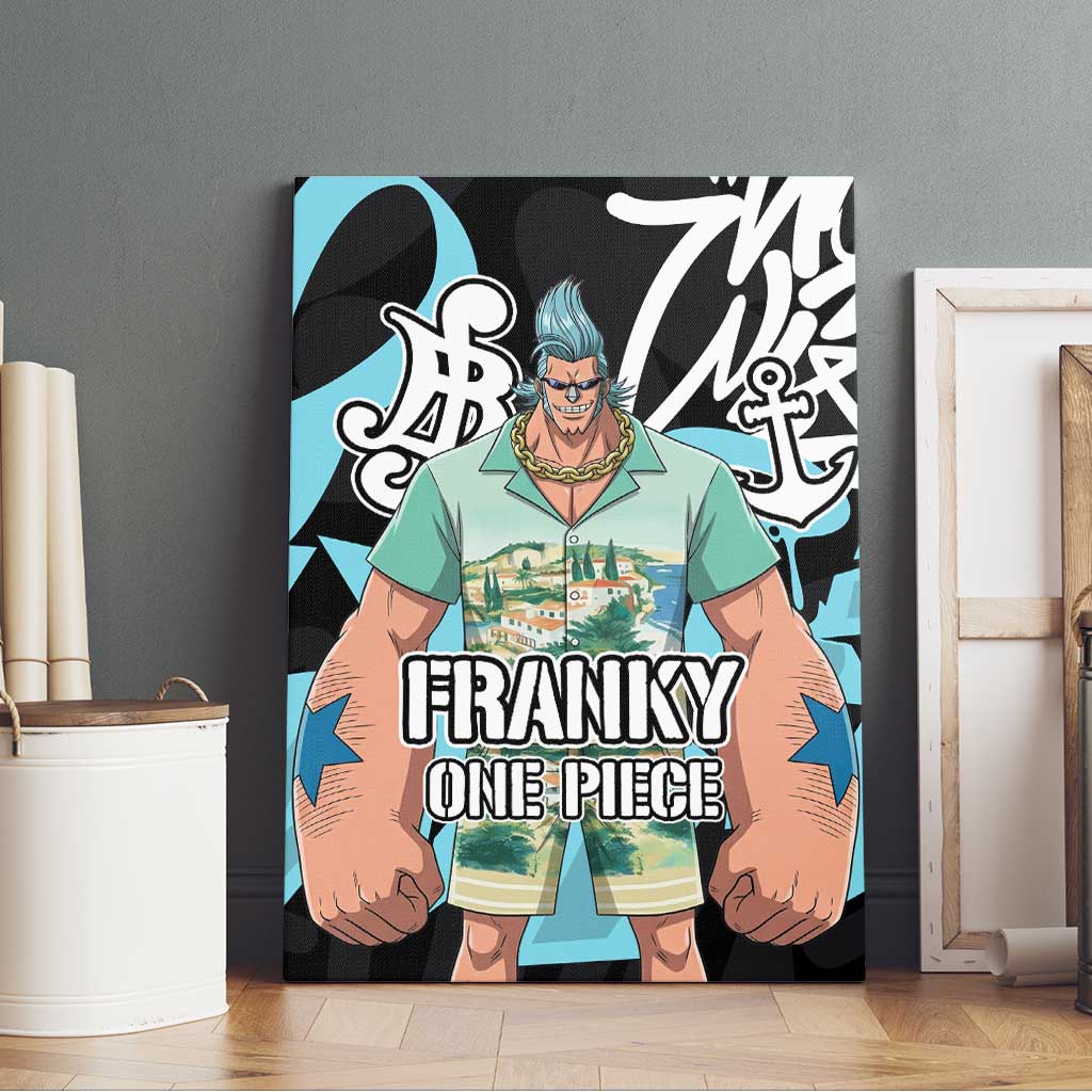 Franky One Piece Canvas Wall Art Graffiti Street Art Anime Collage