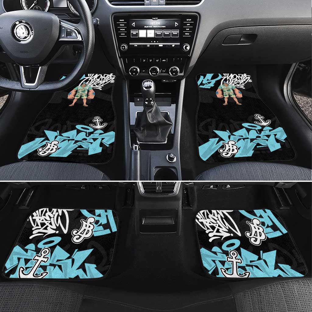 Franky One Piece Car Mats Graffiti Street Art Anime Collage