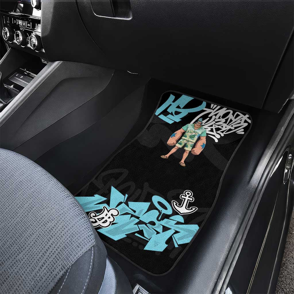 Franky One Piece Car Mats Graffiti Street Art Anime Collage