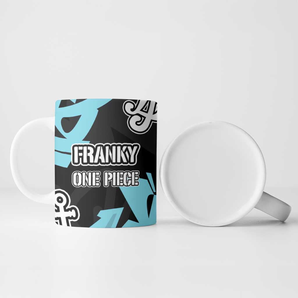 Franky One Piece Ceramic Mug Graffiti Street Art Anime Collage