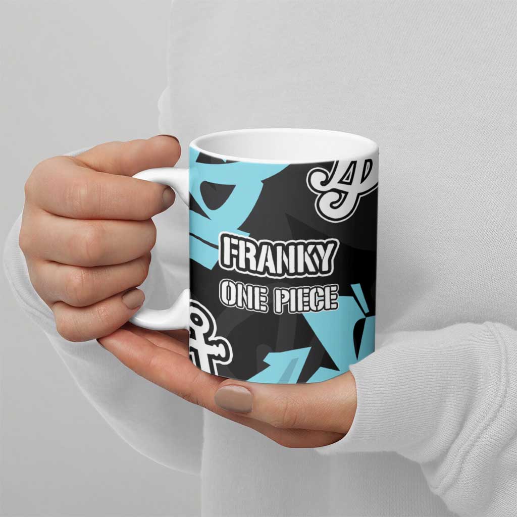 Franky One Piece Ceramic Mug Graffiti Street Art Anime Collage
