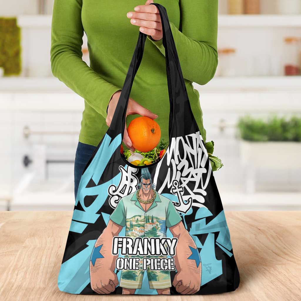 Franky One Piece Grocery Bag Graffiti Street Art Anime Collage