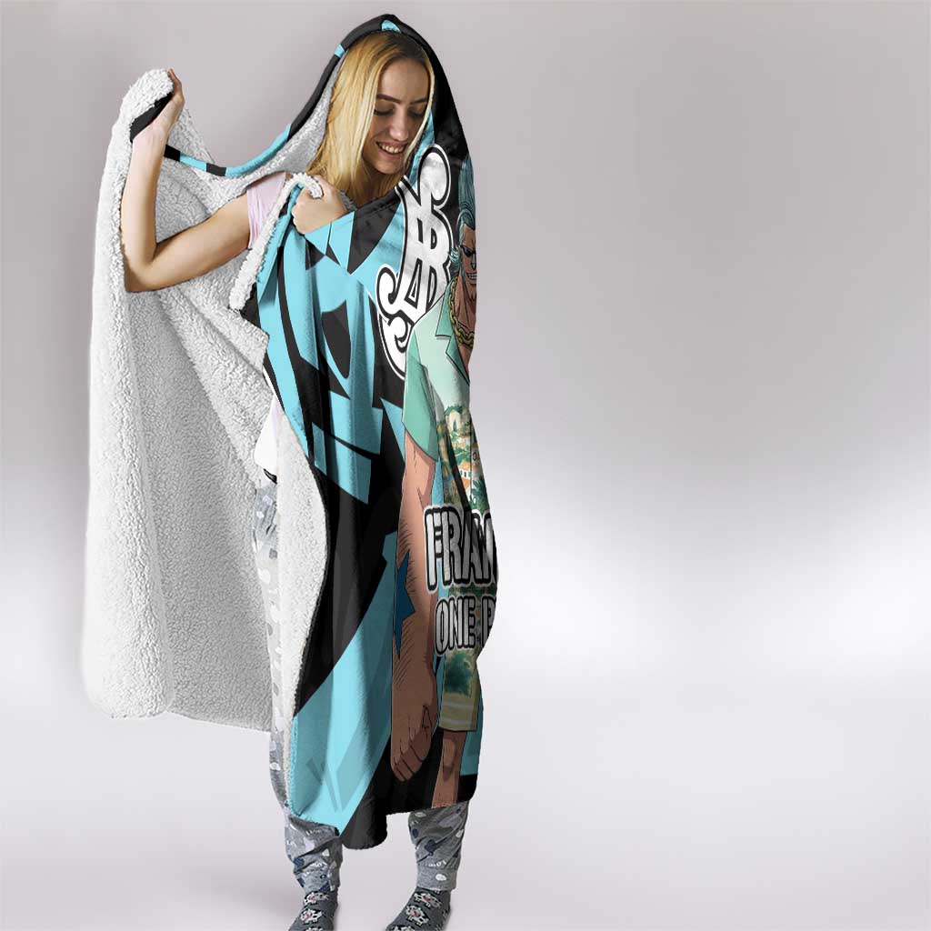 Franky One Piece Hooded Blanket Graffiti Street Art Anime Collage