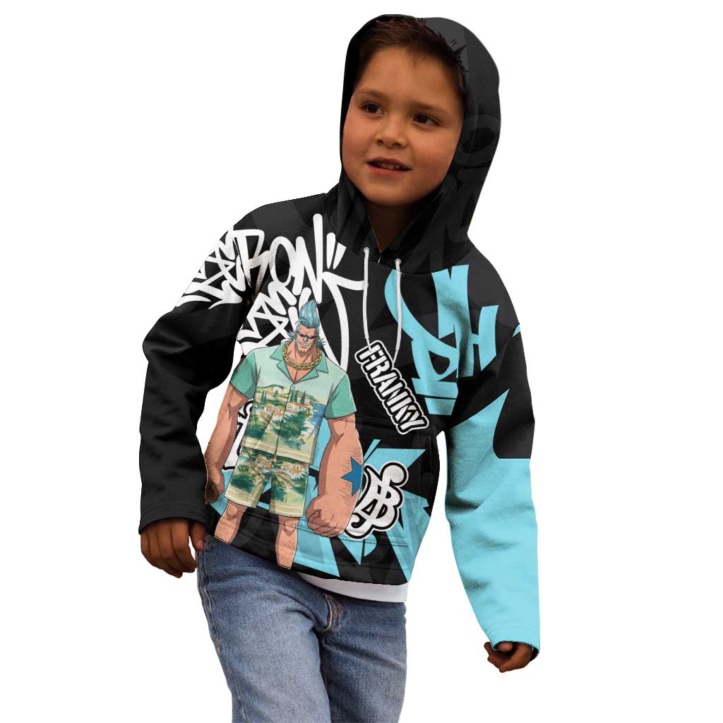 Franky One Piece Kid Hoodie Graffiti Street Art Anime Collage