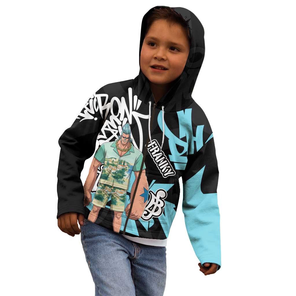 Franky One Piece Kid Hoodie Graffiti Street Art Anime Collage