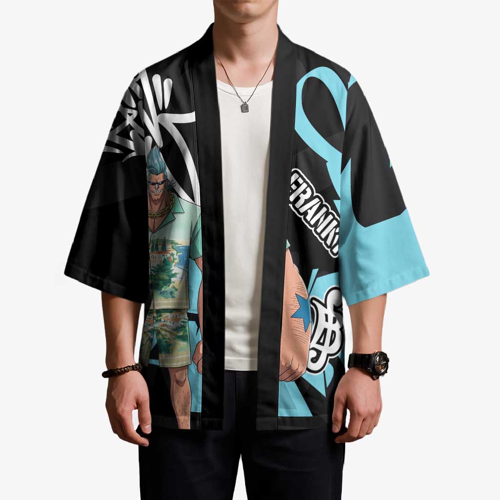 Franky One Piece Kimono Graffiti Street Art Anime Collage