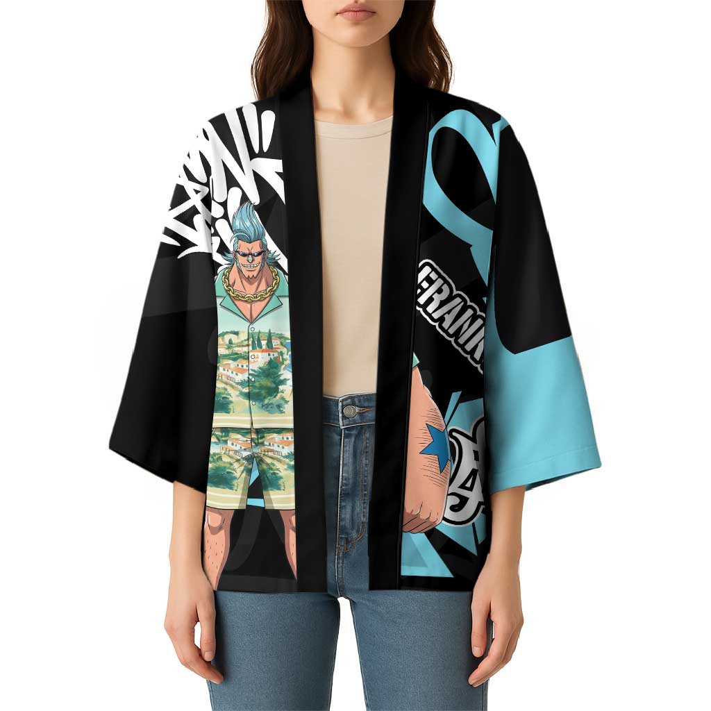 Franky One Piece Kimono Graffiti Street Art Anime Collage