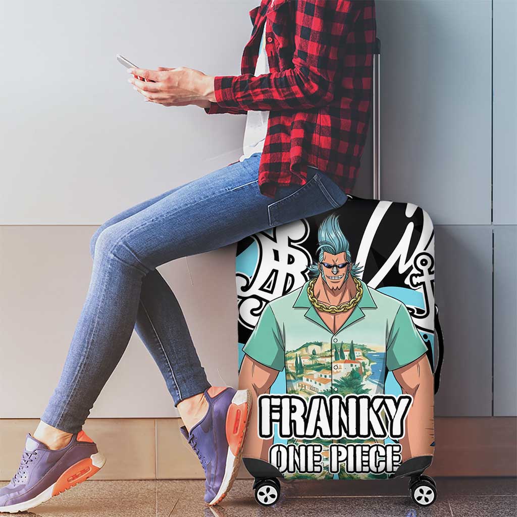 Franky One Piece Luggage Cover Graffiti Street Art Anime Collage