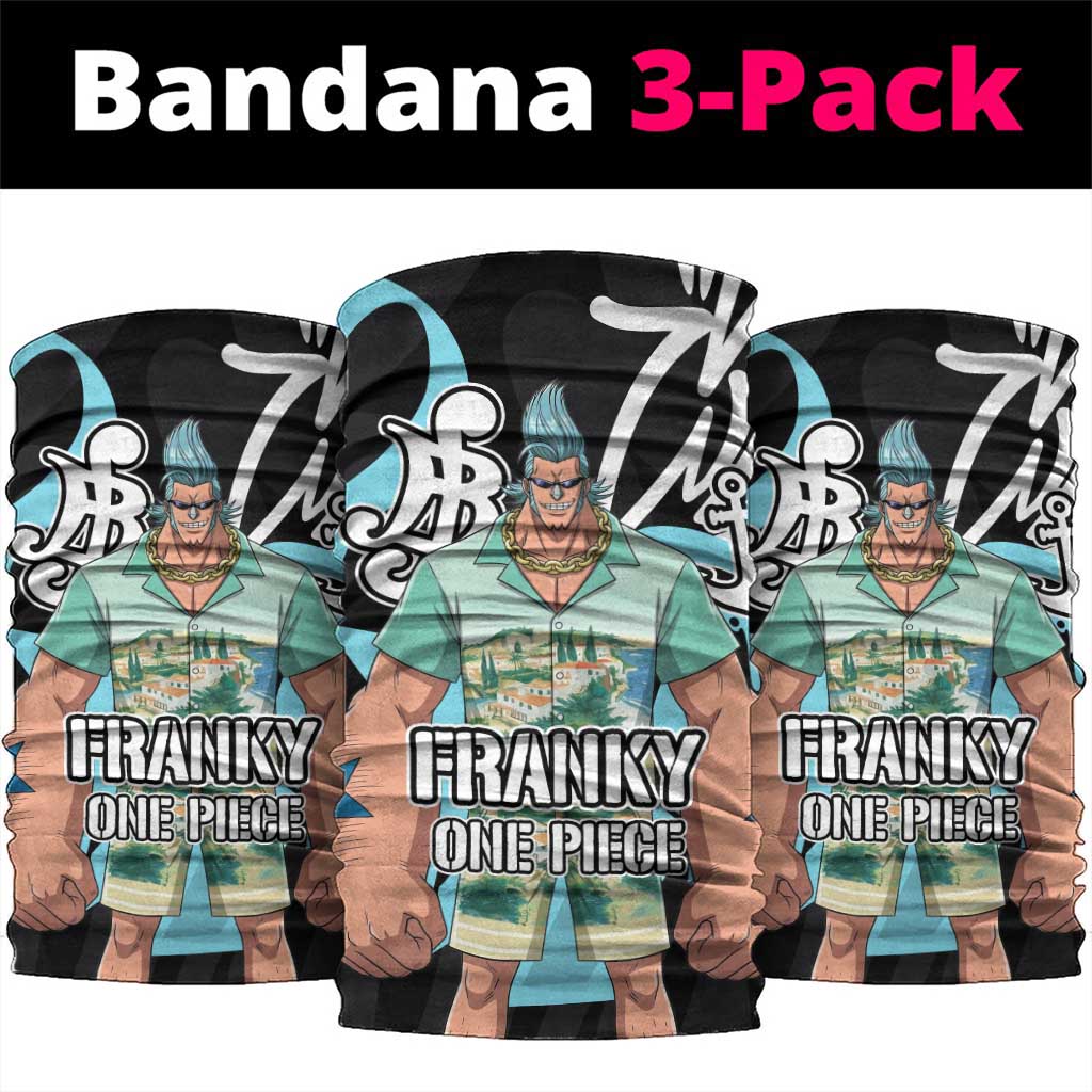 Franky One Piece Neck Gaiter Graffiti Street Art Anime Collage