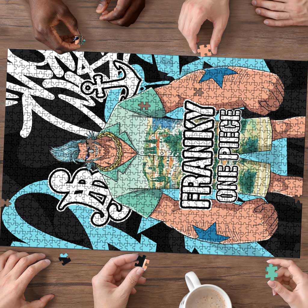 Franky One Piece Puzzle Graffiti Street Art Anime Collage