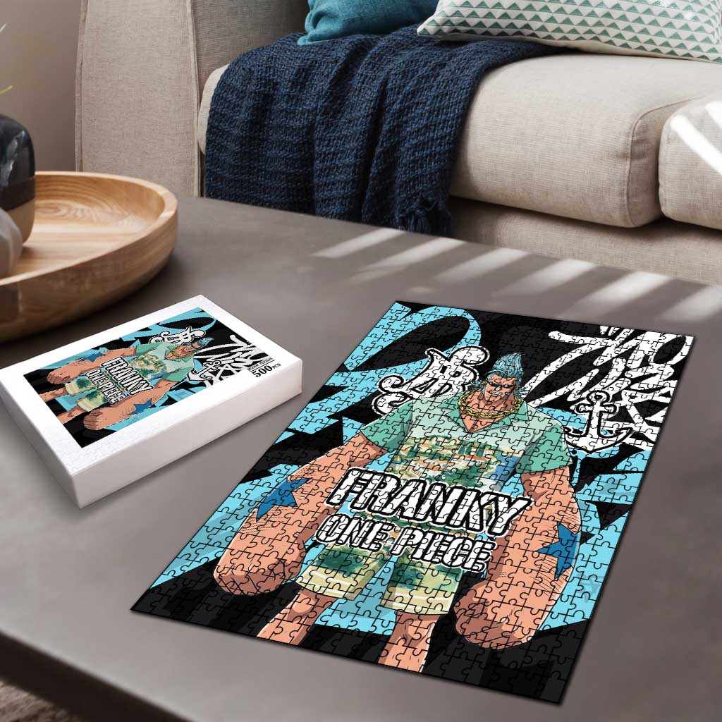 Franky One Piece Puzzle Graffiti Street Art Anime Collage
