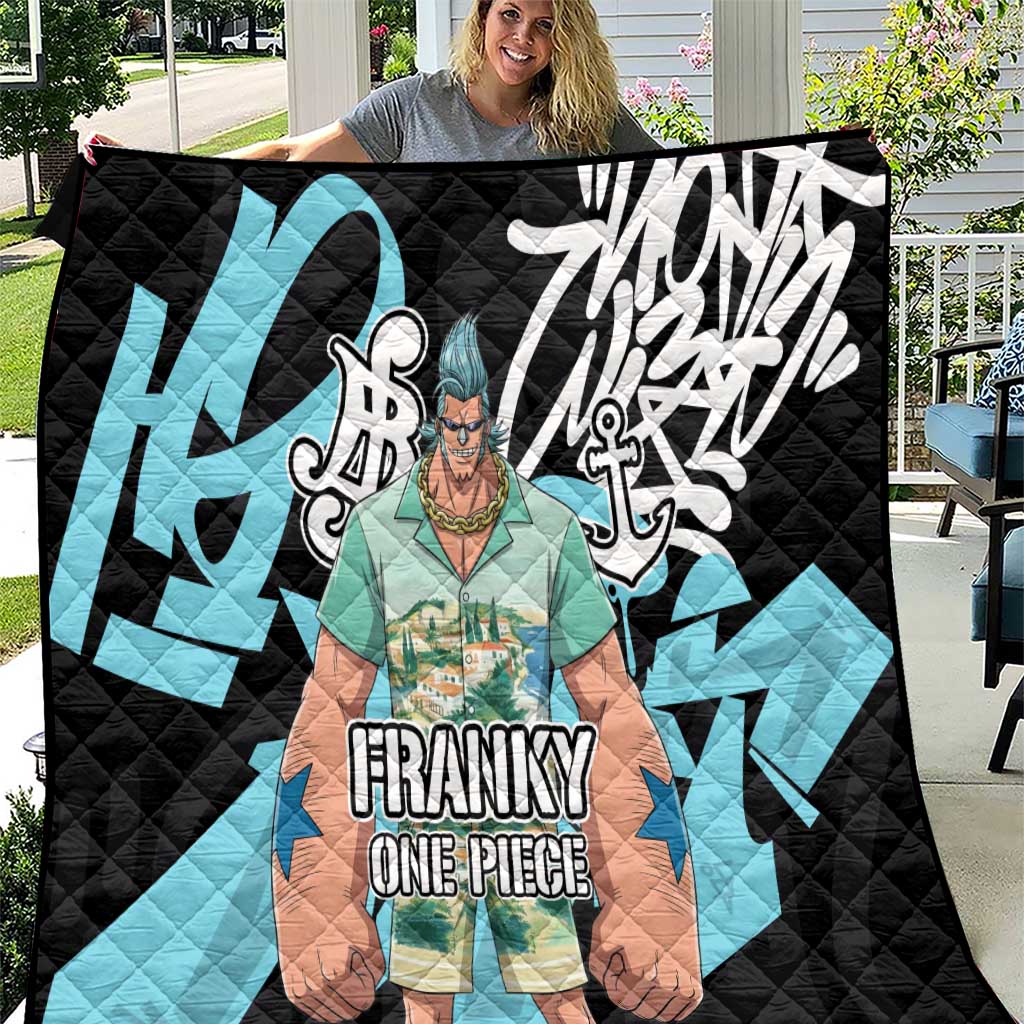 Franky One Piece Quilt Graffiti Street Art Anime Collage