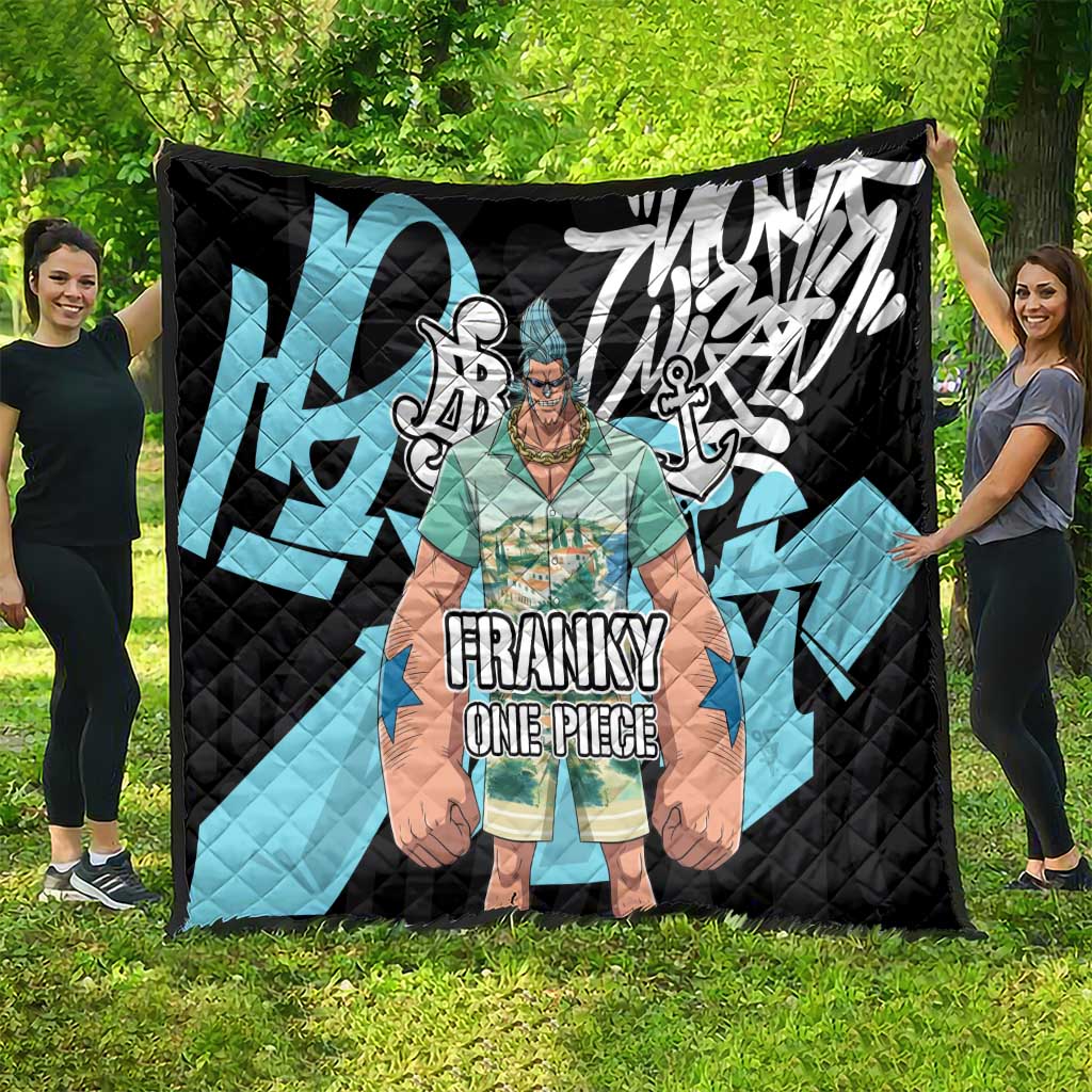 Franky One Piece Quilt Graffiti Street Art Anime Collage