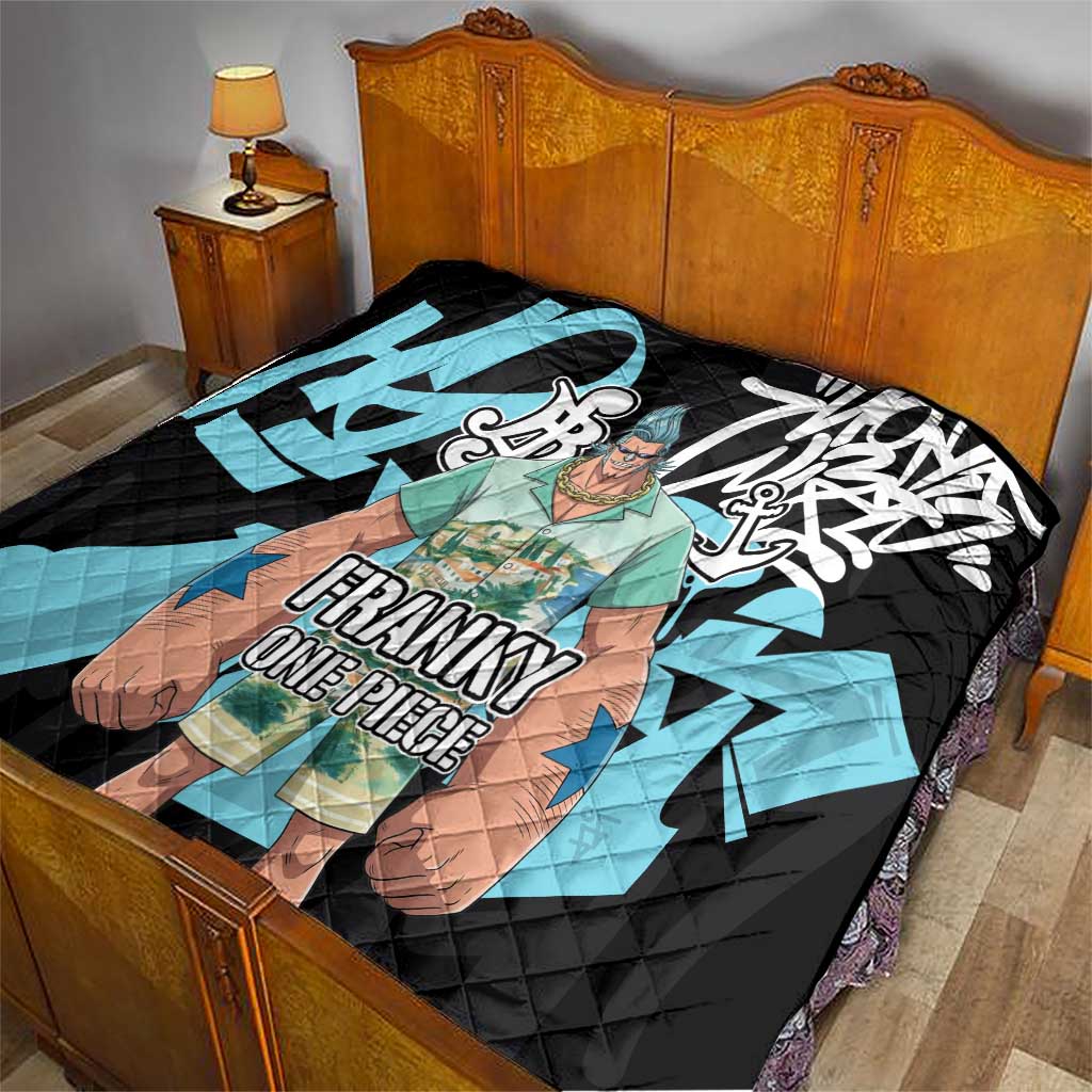 Franky One Piece Quilt Graffiti Street Art Anime Collage