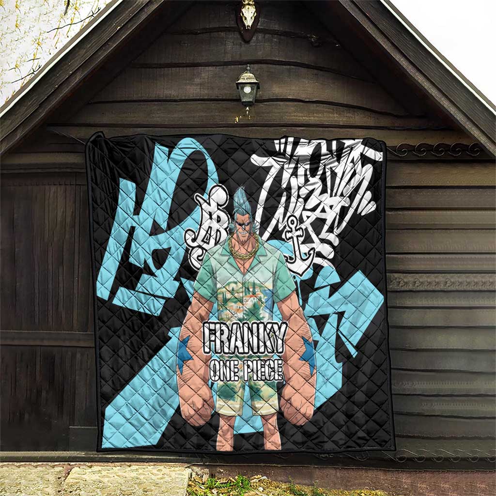 Franky One Piece Quilt Graffiti Street Art Anime Collage