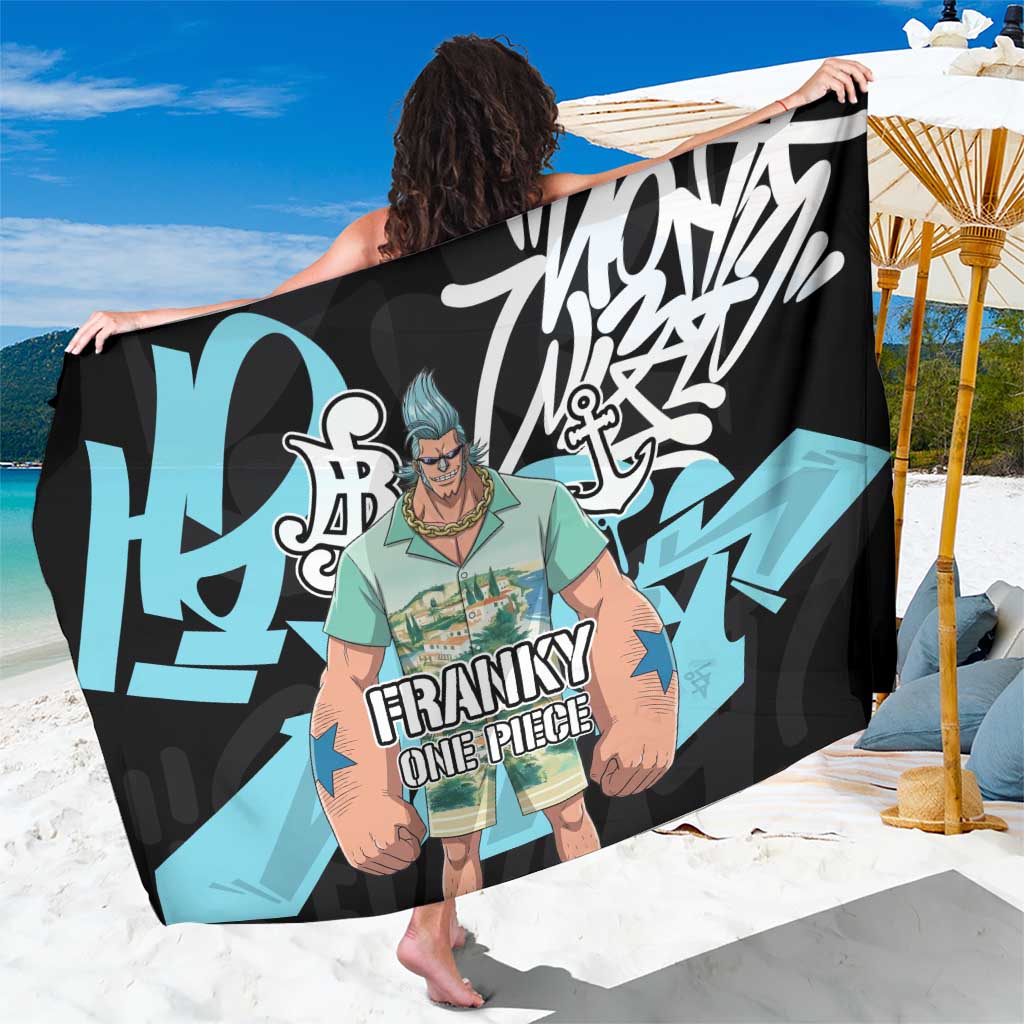 Franky One Piece Sarong Graffiti Street Art Anime Collage