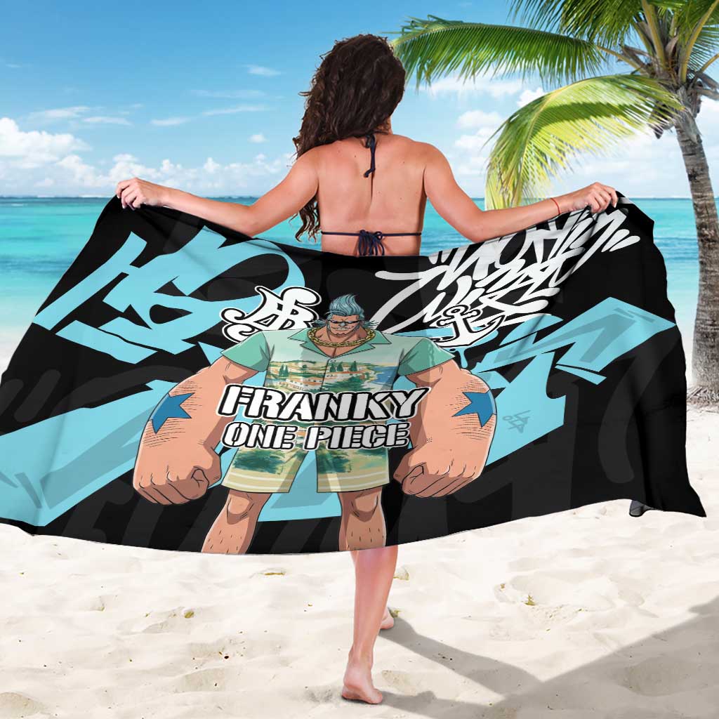 Franky One Piece Sarong Graffiti Street Art Anime Collage