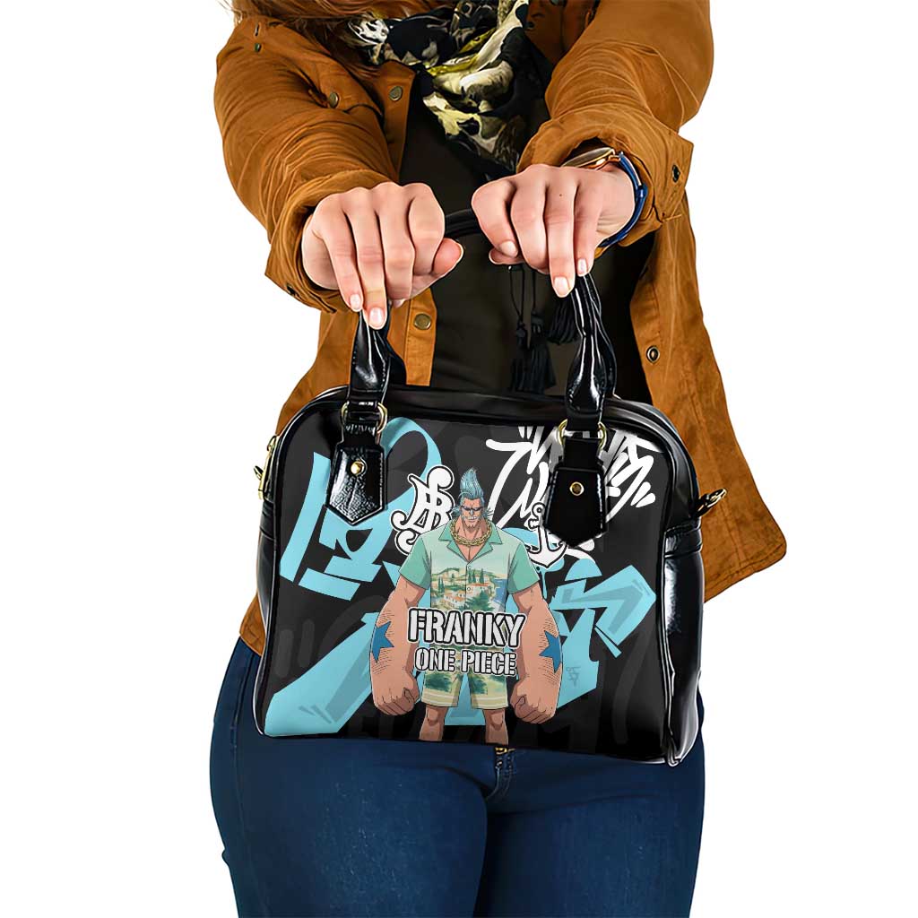 Franky One Piece Shoulder Handbag Graffiti Street Art Anime Collage