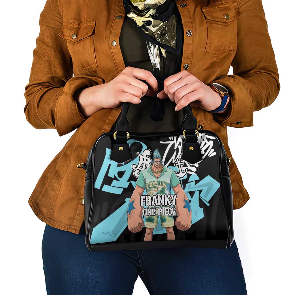 Franky One Piece Shoulder Handbag Graffiti Street Art Anime Collage