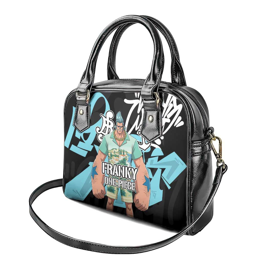 Franky One Piece Shoulder Handbag Graffiti Street Art Anime Collage