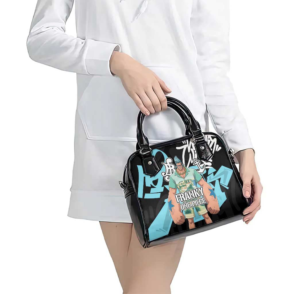 Franky One Piece Shoulder Handbag Graffiti Street Art Anime Collage