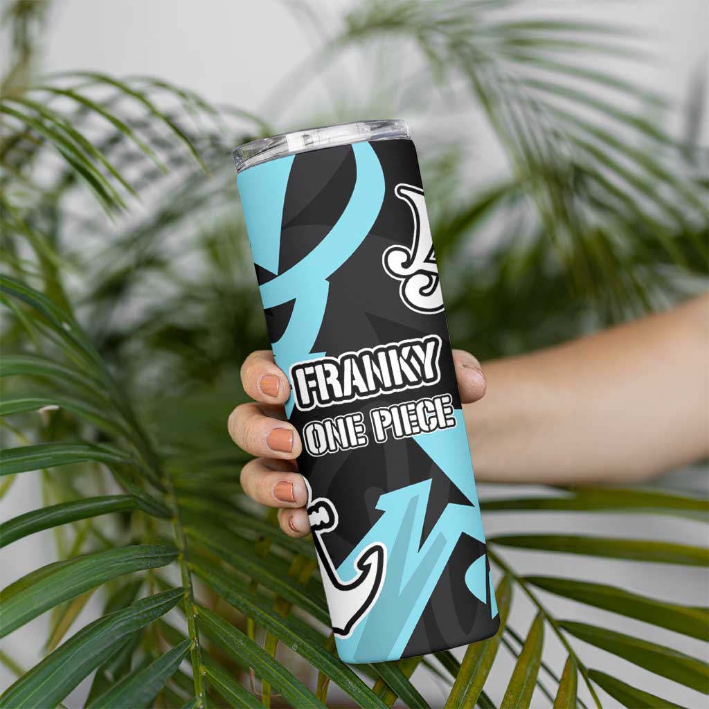 Franky One Piece Skinny Tumbler Graffiti Street Art Anime Collage