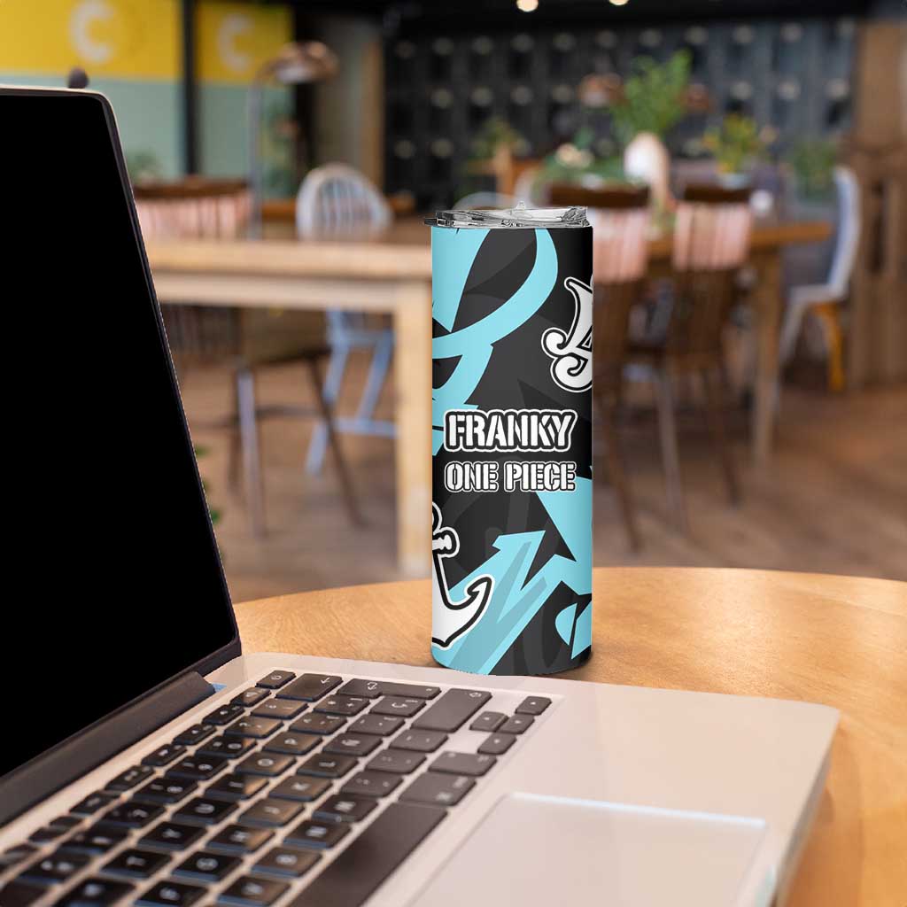 Franky One Piece Skinny Tumbler Graffiti Street Art Anime Collage