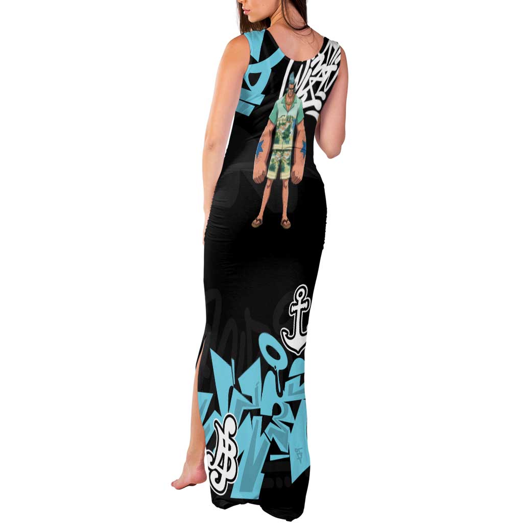 Franky One Piece Tank Maxi Dress Graffiti Street Art Anime Collage