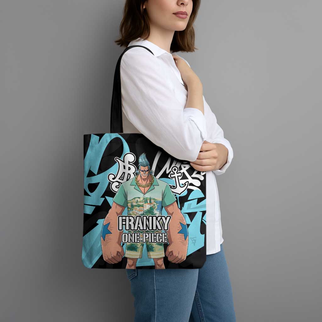 Franky One Piece Tote Bag Graffiti Street Art Anime Collage