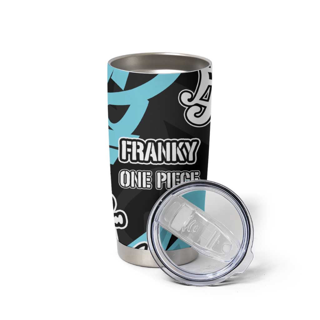 Franky One Piece Tumbler Cup Graffiti Street Art Anime Collage