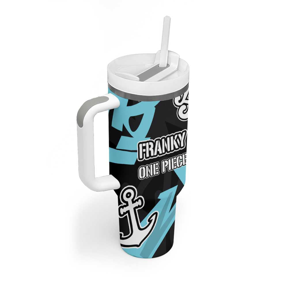 Franky One Piece Tumbler With Handle Graffiti Street Art Anime Collage