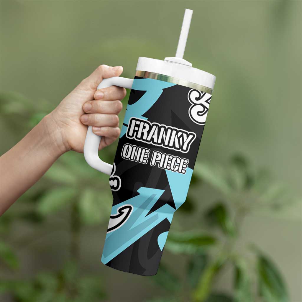 Franky One Piece Tumbler With Handle Graffiti Street Art Anime Collage