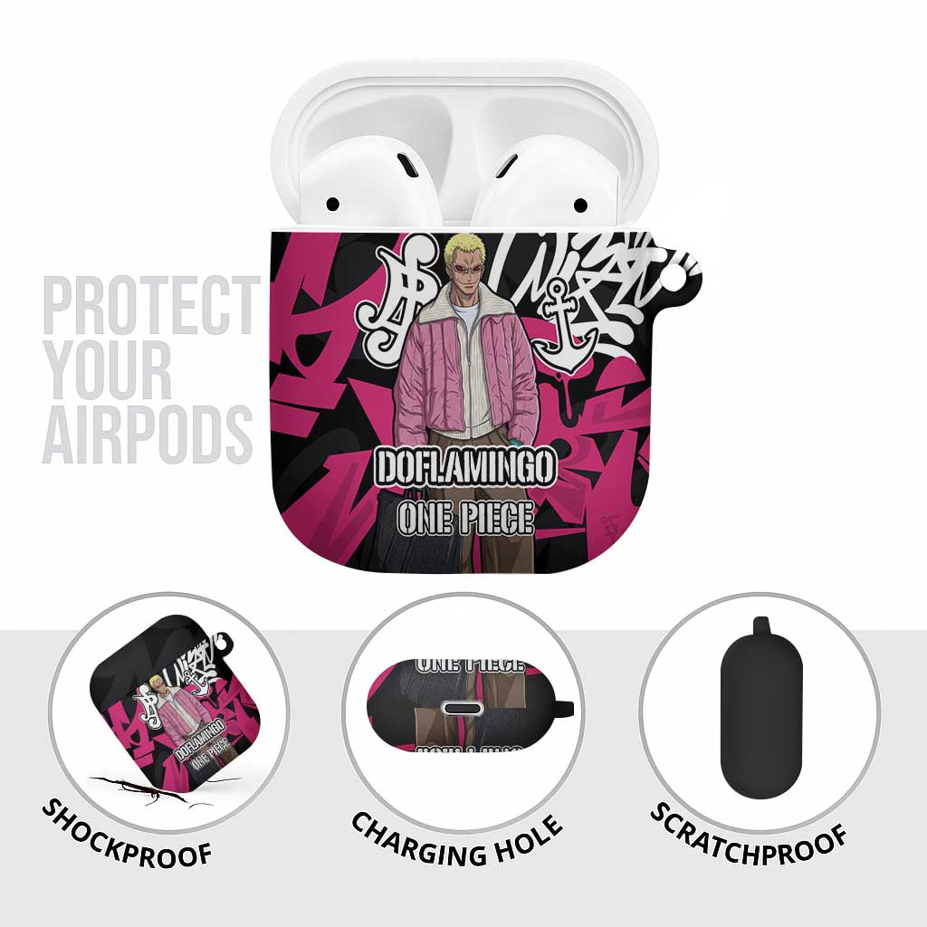 Donquixote Doflamingo One Piece AirPods Case Graffiti Street Art Anime Collage