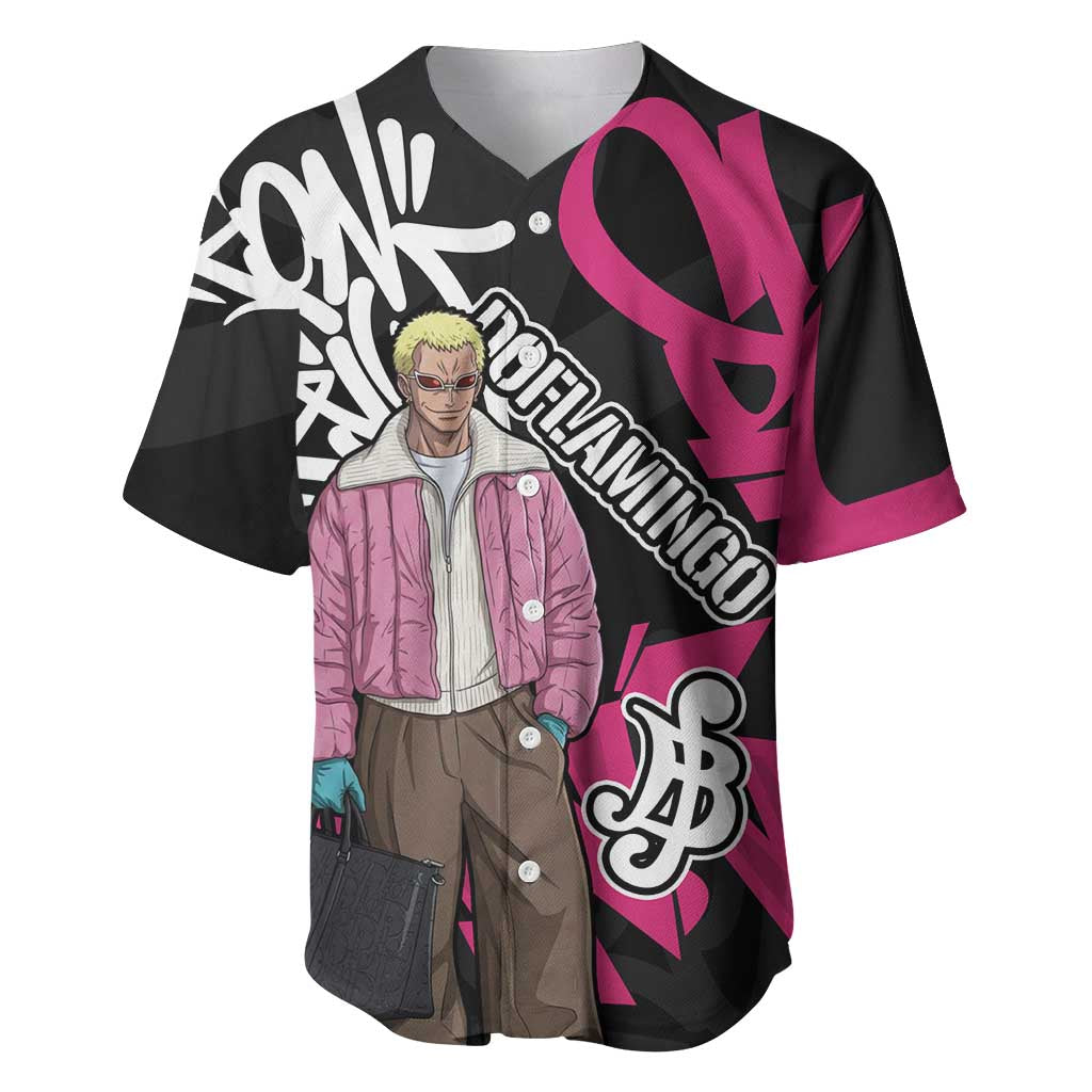 Donquixote Doflamingo One Piece Baseball Jersey Graffiti Street Art Anime Collage