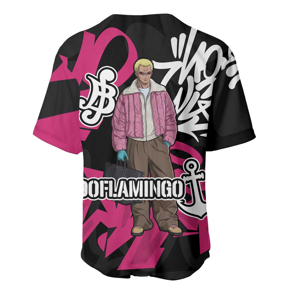 Donquixote Doflamingo One Piece Baseball Jersey Graffiti Street Art Anime Collage