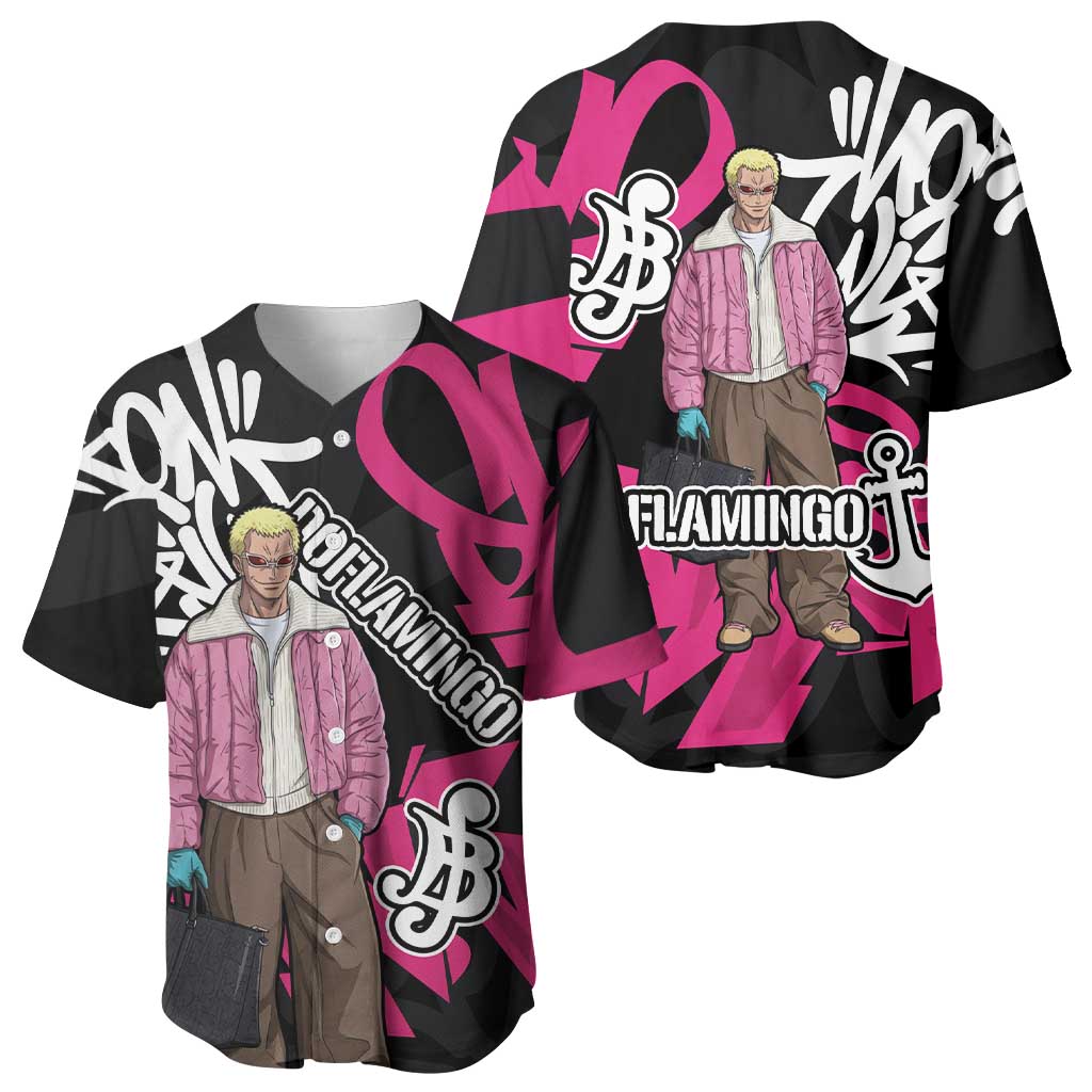 Donquixote Doflamingo One Piece Baseball Jersey Graffiti Street Art Anime Collage