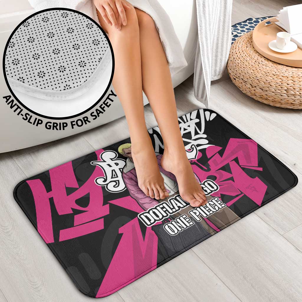 Donquixote Doflamingo One Piece Bathroom Set Graffiti Street Art Anime Collage